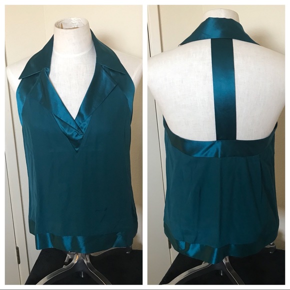 What Goes Around Comes Around Tops - ❌SOLD❌2 for $15 NWT tuxedo style silk blouse sz